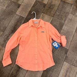 Columbia Women's Vibrant Coral Button Down Shirt